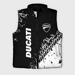 Мужской жилет Ducati - следы от шин, цвет: 3D-черный