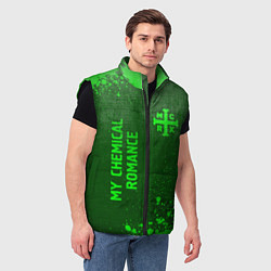 Мужской жилет My Chemical Romance - green gradient вертикально, цвет: 3D-черный — фото 2