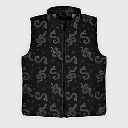 Мужской жилет Геометрические змеи паттерн, цвет: 3D-светло-серый