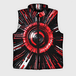 Мужской жилет Чёрно-красная сфера киберпанк, цвет: 3D-черный