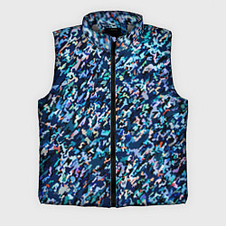 Мужской жилет Абстрактная текстура синий пёстрый, цвет: 3D-светло-серый