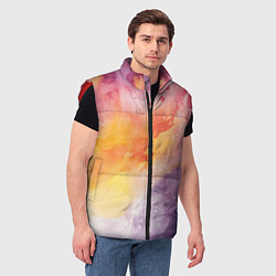 Мужской жилет Краски акварели, цвет: 3D-красный — фото 2