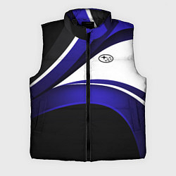 Мужской жилет Субару - белая волна, цвет: 3D-черный