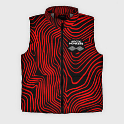 Мужской жилет Arctic Monkeys - красные линии, цвет: 3D-светло-серый