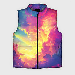 Мужской жилет Розовые облака на синем небе