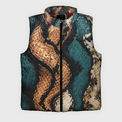 Мужской жилет Кожа в змеином стиле, цвет: 3D-красный