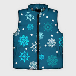 Мужской жилет Резные снежинки, цвет: 3D-светло-серый