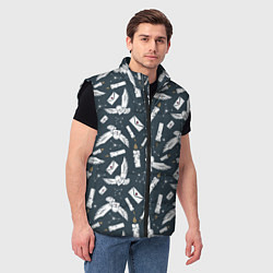Мужской жилет Гарри Поттер - паттерн c Буклей и письмом, цвет: 3D-черный — фото 2