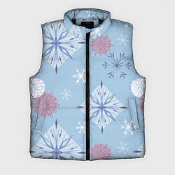 Мужской жилет Снежинки Эльзы, цвет: 3D-черный