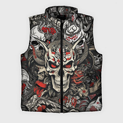 Мужской жилет Череп в маске Хання, цвет: 3D-светло-серый
