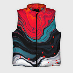 Мужской жилет Абстракция эбру, цвет: 3D-светло-серый
