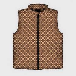 Мужской жилет Светлый коричневый полосы-ромбы