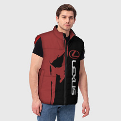 Мужской жилет Lexus и череп, цвет: 3D-красный — фото 2