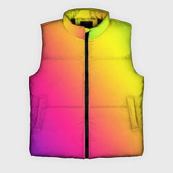 Мужской жилет Градиент зелёно-фиолетовый насыщенный, цвет: 3D-черный