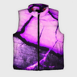 Мужской жилет Трещины на абстрактном фиолетовом фоне