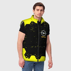 Мужской жилет Opel auto hexagon steel, цвет: 3D-светло-серый — фото 2