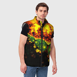 Мужской жилет Абстракция осколки, цвет: 3D-светло-серый — фото 2