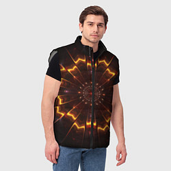 Мужской жилет Психоделика узор текстура, цвет: 3D-светло-серый — фото 2