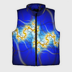 Мужской жилет Фрактальный узор мерцание, цвет: 3D-черный