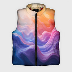 Мужской жилет Волны разноцветных красок, цвет: 3D-красный