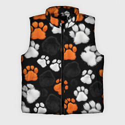 Мужской жилет Мохнатые лапки, цвет: 3D-черный