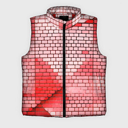 Мужской жилет Красные кирпичики, цвет: 3D-красный