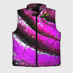 Мужской жилет Розовая волнистая абстракция, цвет: 3D-светло-серый