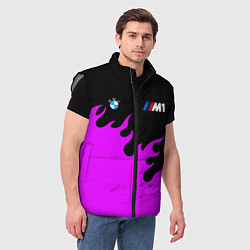 Мужской жилет BMW flame, цвет: 3D-светло-серый — фото 2