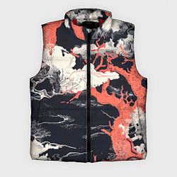 Мужской жилет Паттерн с деревьями в японском стиле - нейросеть, цвет: 3D-красный