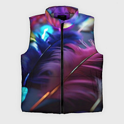 Мужской жилет Перья неоновой птицы, цвет: 3D-светло-серый