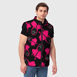 Мужской жилет Стражи из игры в кальмара, цвет: 3D-черный — фото 2