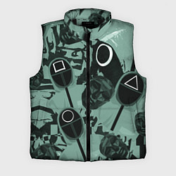 Мужской жилет Игра в кальмара маска ведущего и стражников, цвет: 3D-черный