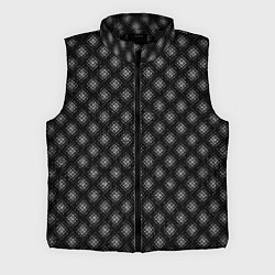 Мужской жилет Чёрно-серый текстурированный клетчатый, цвет: 3D-черный