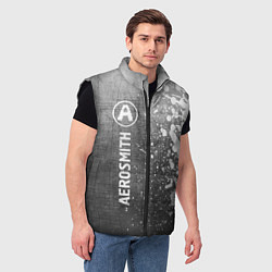 Мужской жилет Aerosmith - grey gradient по-вертикали, цвет: 3D-черный — фото 2