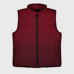 Мужской жилет Красный текстурированный в чёрную полоску, цвет: 3D-черный