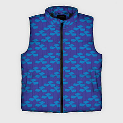 Мужской жилет Геометрический узор из синих блоков