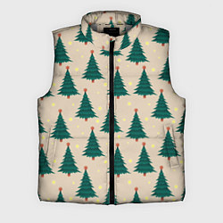 Мужской жилет Новогодняя ель, цвет: 3D-светло-серый