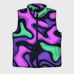 Мужской жилет Разноцветный эмоциональный камуфлляж, цвет: 3D-черный