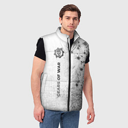 Мужской жилет Gears of War - white gradient по-вертикали, цвет: 3D-черный — фото 2