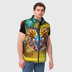 Мужской жилет Sonic and Shadow battle in space - movie, цвет: 3D-красный — фото 2