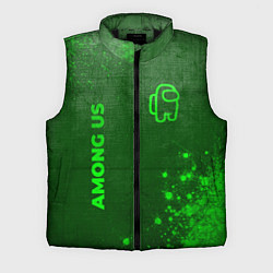 Мужской жилет Among Us - green gradient вертикально, цвет: 3D-черный