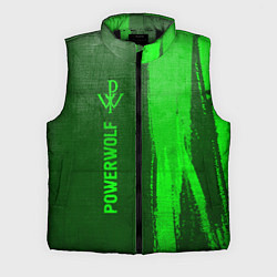 Мужской жилет Powerwolf - green gradient по-вертикали