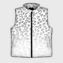 Мужской жилет Рисованные сердца, цвет: 3D-светло-серый