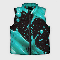 Мужской жилет Голубая краска и капли, цвет: 3D-красный