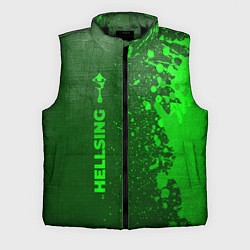 Мужской жилет Hellsing - green gradient по-вертикали, цвет: 3D-черный
