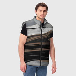 Мужской жилет Движение песка, цвет: 3D-светло-серый — фото 2