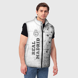 Мужской жилет Real Madrid - white gradient по-вертикали, цвет: 3D-черный — фото 2