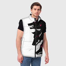 Мужской жилет Волки, цвет: 3D-черный — фото 2