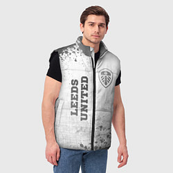 Мужской жилет Leeds United - white gradient вертикально, цвет: 3D-черный — фото 2