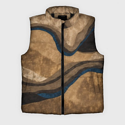 Мужской жилет Песочная абстракция, цвет: 3D-черный